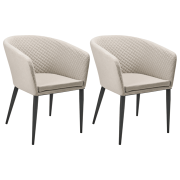 Stol utendørs Curgos - Beige/svart - Hagemøbler - Stoler & Lenestoler - Utelenestoler