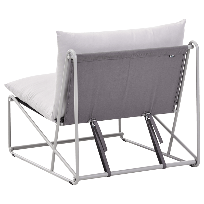 Stol utendørs med pute Pico Stål - Grå - Hagemøbler - Stoler & Lenestoler - Utelenestoler