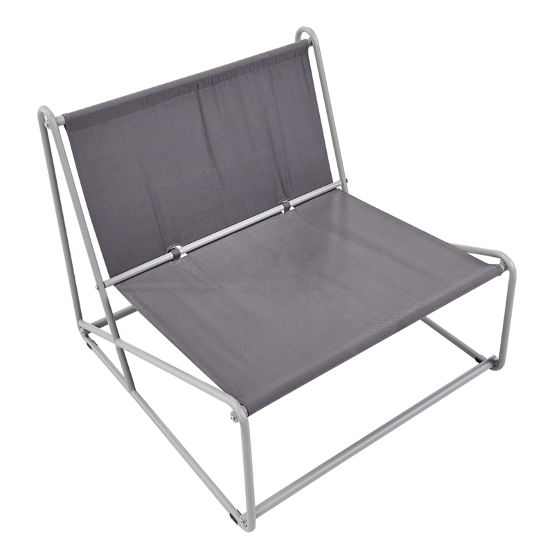 Stol utendørs med pute Pico Stål - Grå - Hagemøbler - Stoler & Lenestoler - Utelenestoler