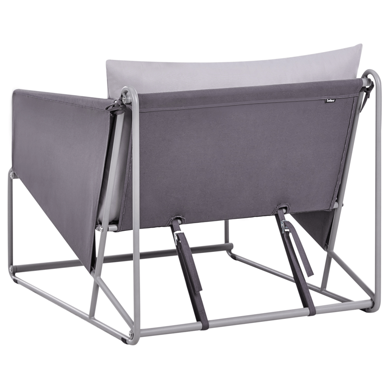 Stol utendørs med pute Ponte - Grå - Hagemøbler - Stoler & Lenestoler - Utelenestoler