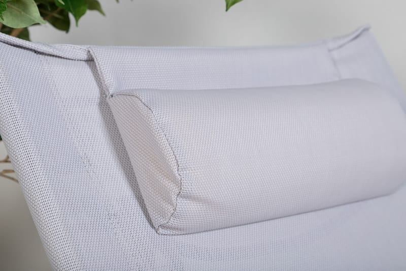 Seville Relaxstol Sammenleggbar med Pute - Svart/Grå - Hagemøbler - Stoler & Lenestoler - Strandstoler & campingstoler