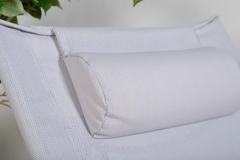 Seville Relaxstol Sammenleggbar med Pute - Svart/Grå - Hagemøbler - Stoler & Lenestoler - Strandstoler & campingstoler