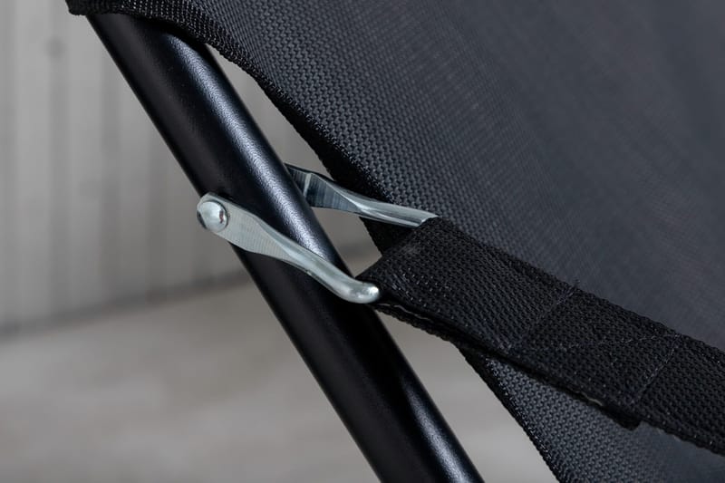 Seville Relaxstol Sammenleggbar med Pute - Svart - Hagemøbler - Stoler & Lenestoler - Strandstoler & campingstoler