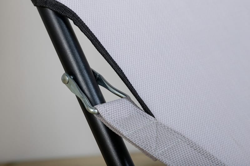 Seville Relaxstol Sammenleggbar med Pute - Svart/Grå - Hagemøbler - Stoler & Lenestoler - Strandstoler & campingstoler