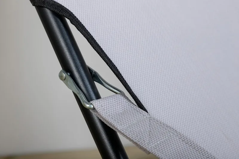 Seville Relaxstol Sammenleggbar med Pute - Svart/Grå - Hagemøbler - Stoler & Lenestoler - Strandstoler & campingstoler