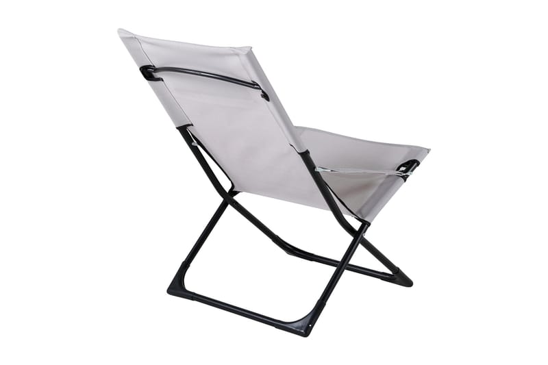 Seville Relaxstol Sammenleggbar med Pute - Svart/Grå - Hagemøbler - Stoler & Lenestoler - Strandstoler & campingstoler
