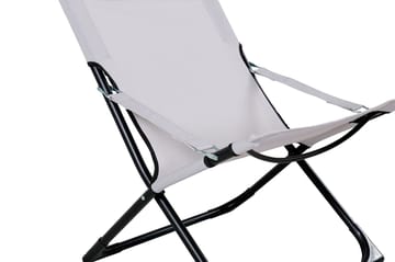Seville Relaxstol Sammenleggbar med Pute - Svart/Grå - Hagemøbler - Stoler & Lenestoler - Strandstoler & campingstoler