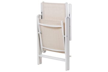 Tuiriz Posisjonsstol 6 stk - Beige/Hvit - Hagemøbler - Stoler & Lenestoler - Posisjonsstol