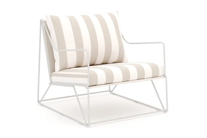 Usteryd Lounge Lenestol Utendørs - Beige/Stripet - Hagemøbler - Stoler & Lenestoler - Utelenestoler