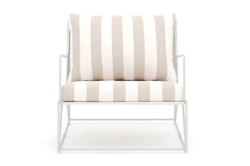 Usteryd Lounge Lenestol Utendørs - Beige/Stripet - Hagemøbler - Stoler & Lenestoler - Utelenestoler