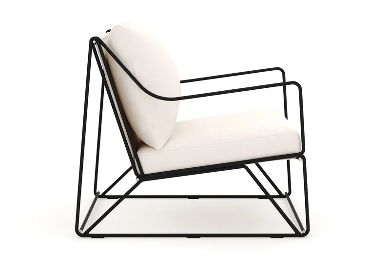 Usteryd Lounge Lenestol Utendørs - Svart/Beige - Hagemøbler - Stoler & Lenestoler - Utelenestoler