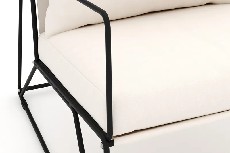 Usteryd Lounge Lenestol Utendørs - Svart/Beige - Hagemøbler - Stoler & Lenestoler - Utelenestoler
