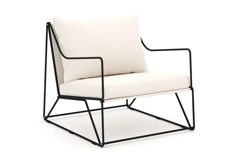 Usteryd Lounge Lenestol Utendørs, Svart/Beige