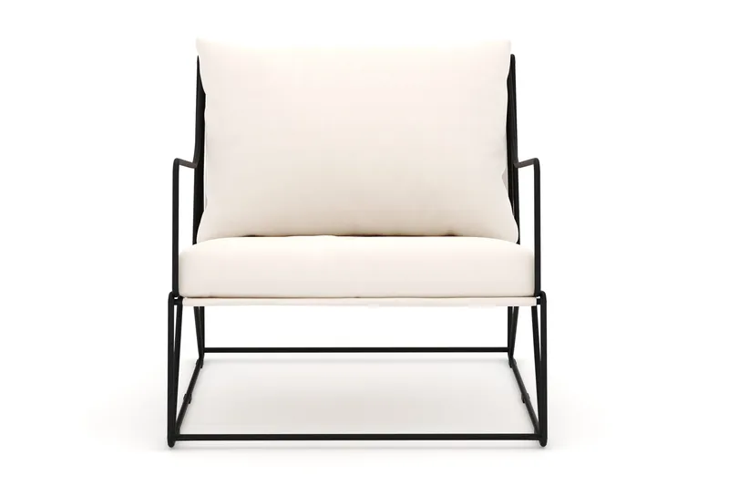 Usteryd Lounge Lenestol Utendørs - Svart/Beige - Hagemøbler - Stoler & Lenestoler - Utelenestoler