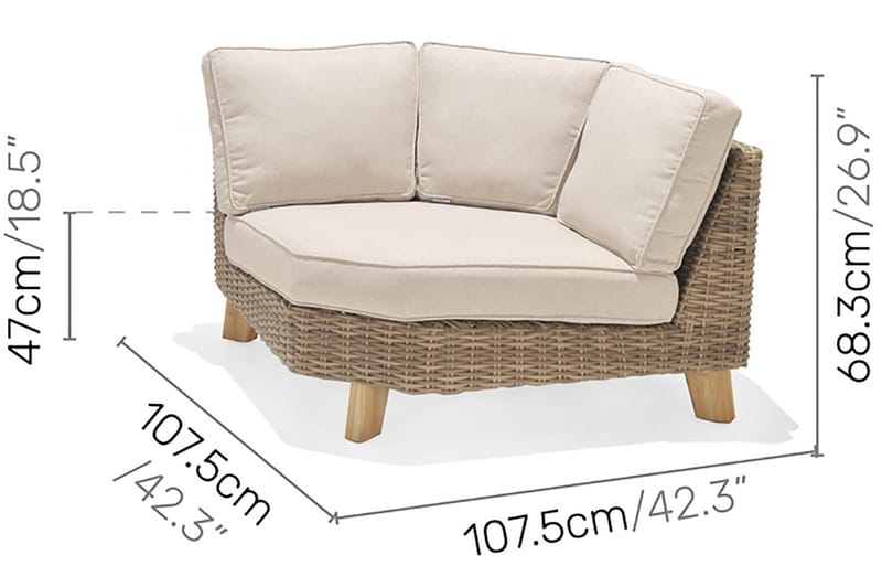 Bahamas Lenestol - Beige - Hagemøbler - Stoler & Lenestoler - Utelenestoler