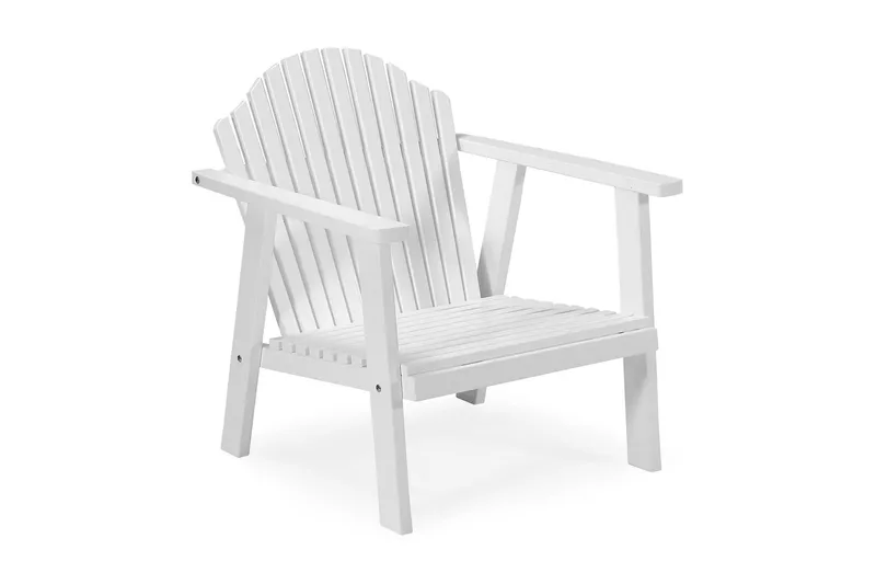 BULLERÖ STOL LAV RYGG HVIT FURU, hvitlasert furu