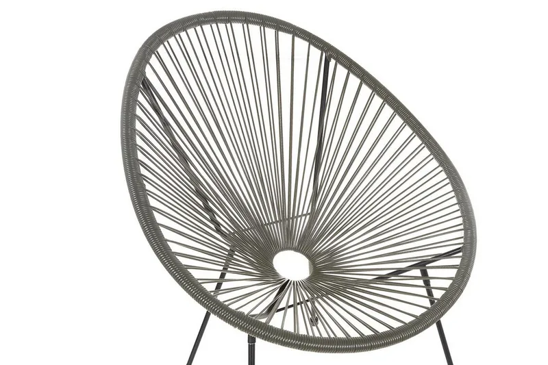 Cayaco Stol 2-pk - Kunstrotting/Mørkegrå - Hagemøbler - Stoler & Lenestoler - Utelenestoler