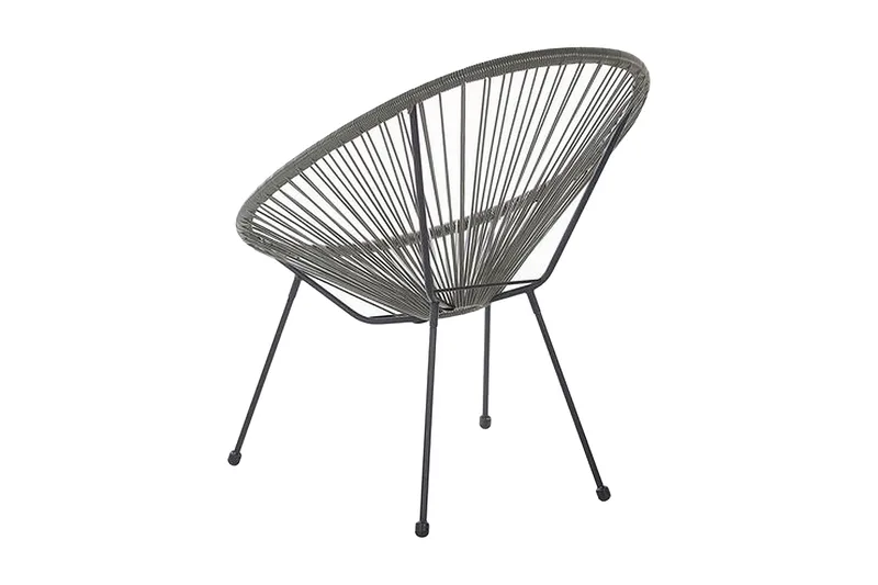 Cayaco Stol 2-pk - Kunstrotting/Mørkegrå - Hagemøbler - Stoler & Lenestoler - Utelenestoler