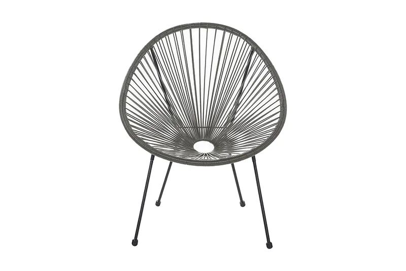 Cayaco Stol 2-pk - Kunstrotting/Mørkegrå - Hagemøbler - Stoler & Lenestoler - Utelenestoler