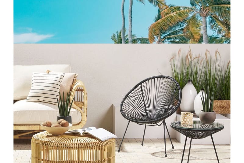 Cayaco Stol - Kunstrotting/Svart - Hagemøbler - Stoler & Lenestoler - Utelenestoler