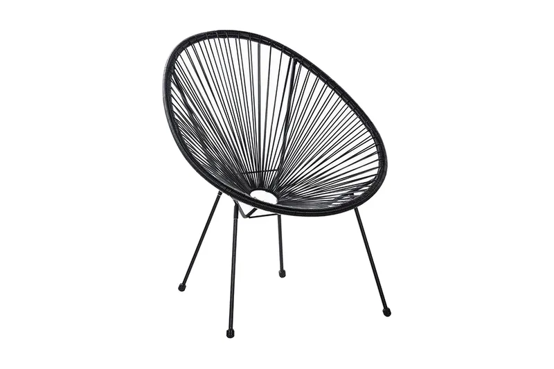 Cayaco Stol - Kunstrotting/Svart - Hagemøbler - Stoler & Lenestoler - Utelenestoler