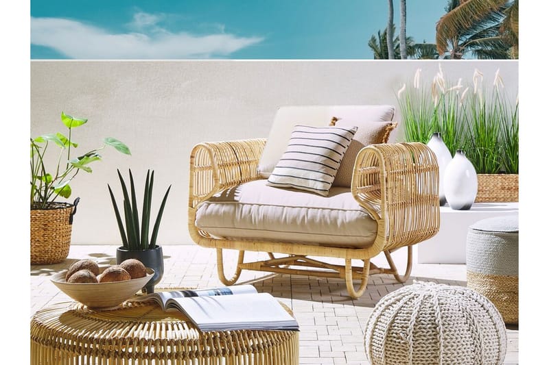 Dolcedo Lenestol - Rotting/Beige - Hagemøbler - Stoler & Lenestoler - Utelenestoler