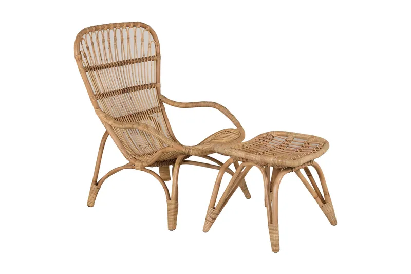 Ella Lenestol med Pute - Tre/natur - Hagemøbler - Stoler & Lenestoler - Utelenestoler