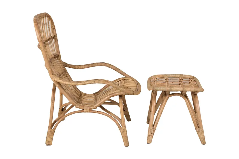 Ella Lenestol med Pute - Tre/natur - Hagemøbler - Stoler & Lenestoler - Utelenestoler