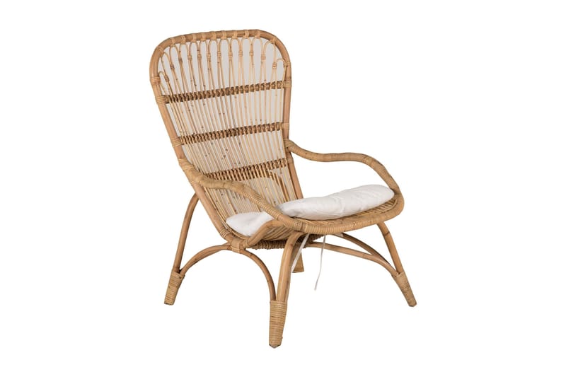 Ella Lenestol med Pute - Tre/natur - Hagemøbler - Stoler & Lenestoler - Utelenestoler