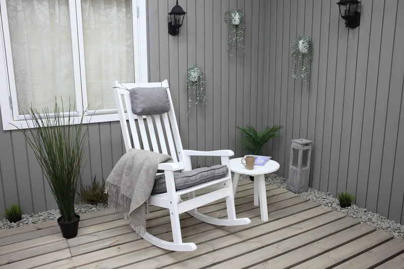 Ellabell Gyngestol - Grå - Hagemøbler - Stoler & Lenestoler - Utelenestoler