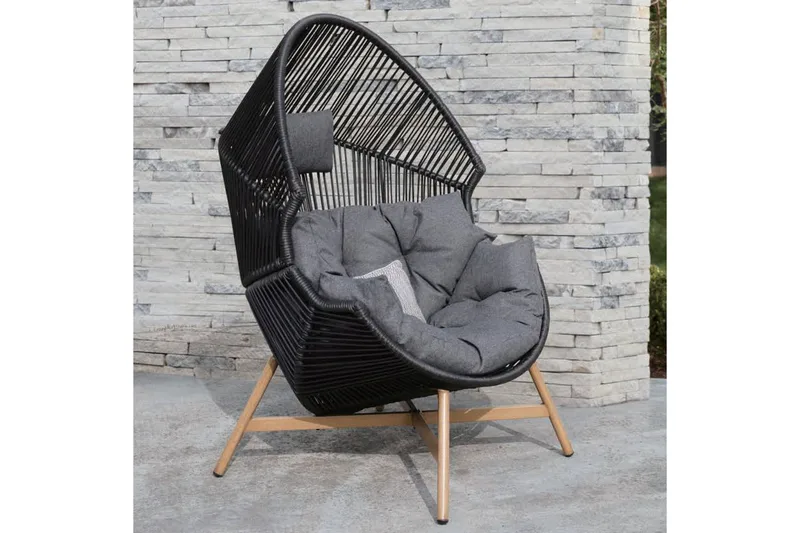 Helsinki Lenestol Svart - Hagemøbler - Stoler & Lenestoler - Utelenestoler