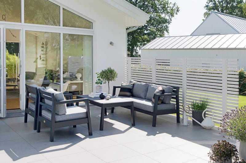 Hillerstorp Stoltö Lounge Lenestol - Grå|Svart - Hagemøbler - Stoler & Lenestoler - Utelenestoler