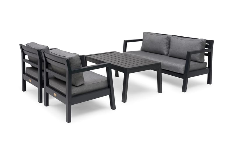 Hillerstorp Stoltö Lounge Lenestol - Grå|Svart - Hagemøbler - Stoler & Lenestoler - Utelenestoler