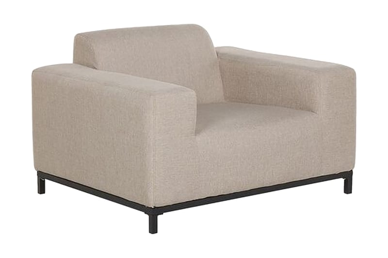 Hughen Lenestol 2-pk - Beige / Svart - Hagemøbler - Stoler & Lenestoler - Utelenestoler