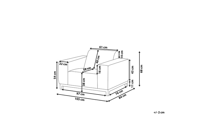 Hughen Lenestol 2-pk - Grå / Svart - Hagemøbler - Stoler & Lenestoler - Utelenestoler