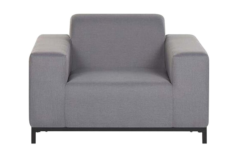 Hughen Lenestol 2-pk - Grå / Svart - Hagemøbler - Stoler & Lenestoler - Utelenestoler