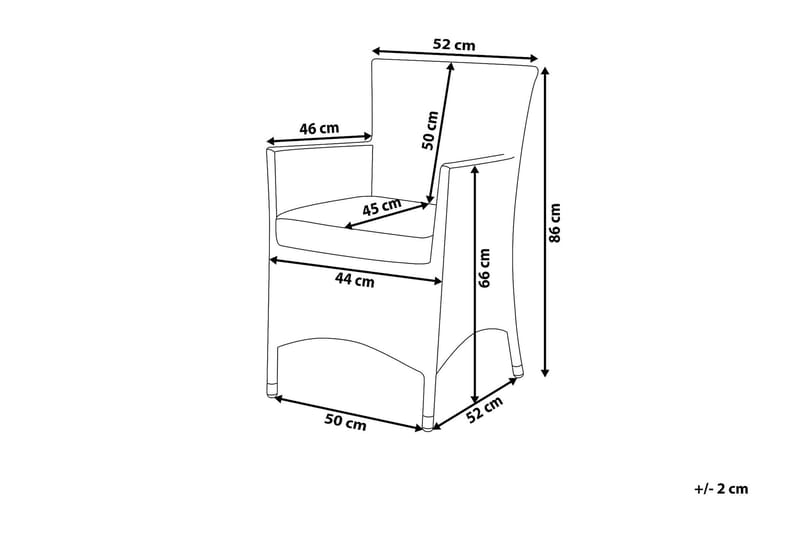 Italia Hagestol 2-pk - Brun - Hagemøbler - Stoler & Lenestoler - Utelenestoler