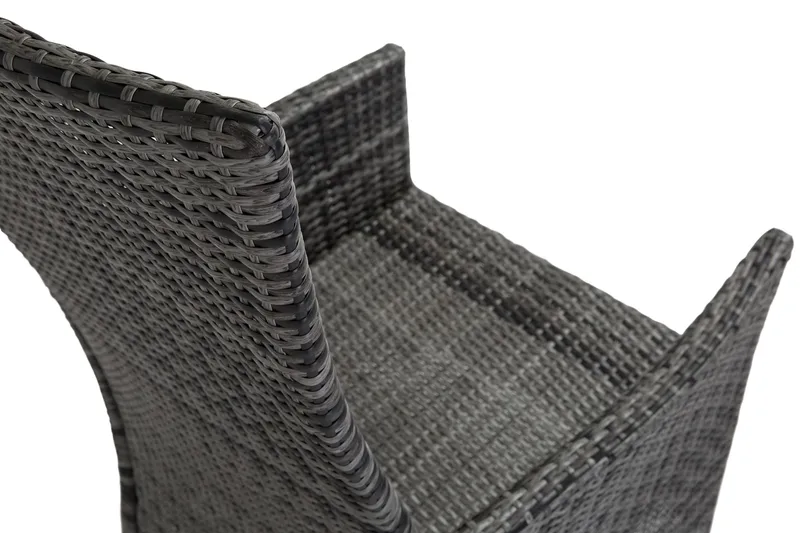 Jenny Justerbar Utendørs Spisestol – Regulerbar Lenestol i Kunstrotting - Grå - Hagemøbler - Stoler & Lenestoler - Utelenestoler