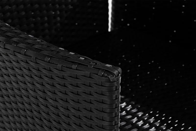 Jenny spisestol utendørs justerbar – justerbar utendørs lenestol i kunstrotting - Svart - Hagemøbler - Stoler & Lenestoler - Utelenestoler