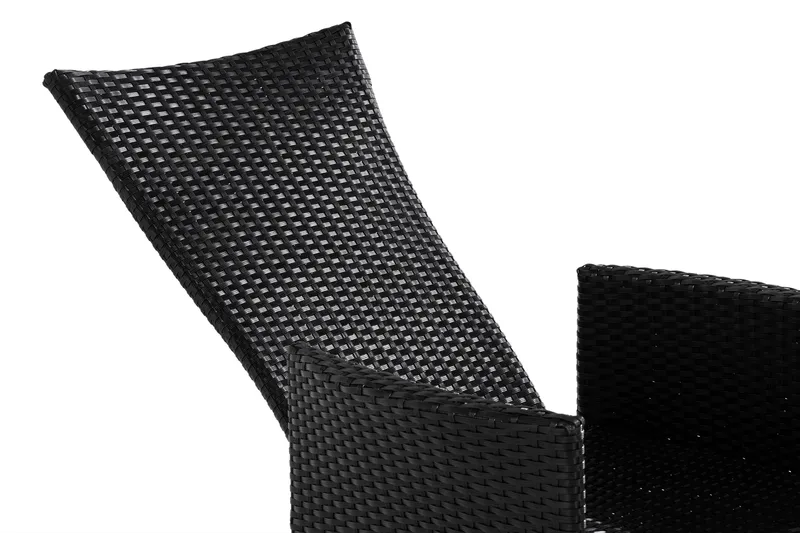 Jenny spisestol utendørs justerbar – justerbar utendørs lenestol i kunstrotting - Svart - Hagemøbler - Stoler & Lenestoler - Utelenestoler