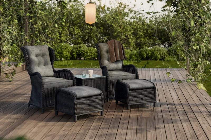 Marcus Ørelappstol - Svart - Hagemøbler - Balkong - Balkongmøbler - Balkongstoler