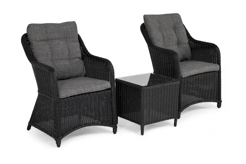 Marcus Cafésett med 2 Lenestoler inkl. Pute, undefined