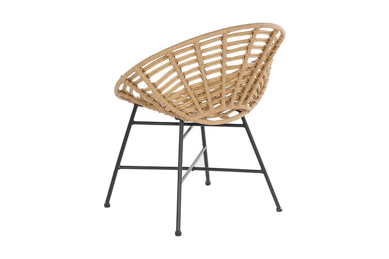 Rottingstol 2 lysebrune ACERRA - Tre / Natur - Hagemøbler - Stoler & Lenestoler - Utelenestoler