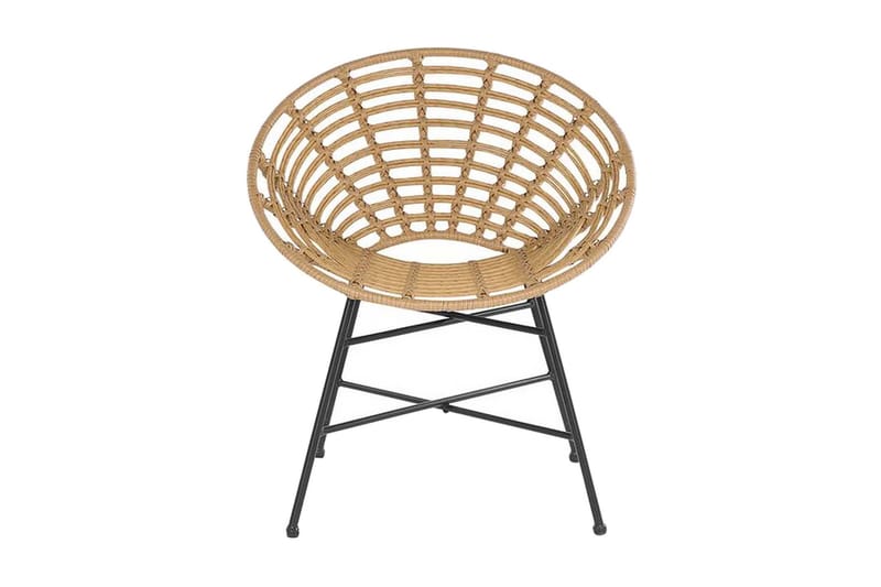 Rottingstol 2 lysebrune ACERRA - Tre / Natur - Hagemøbler - Stoler & Lenestoler - Utelenestoler