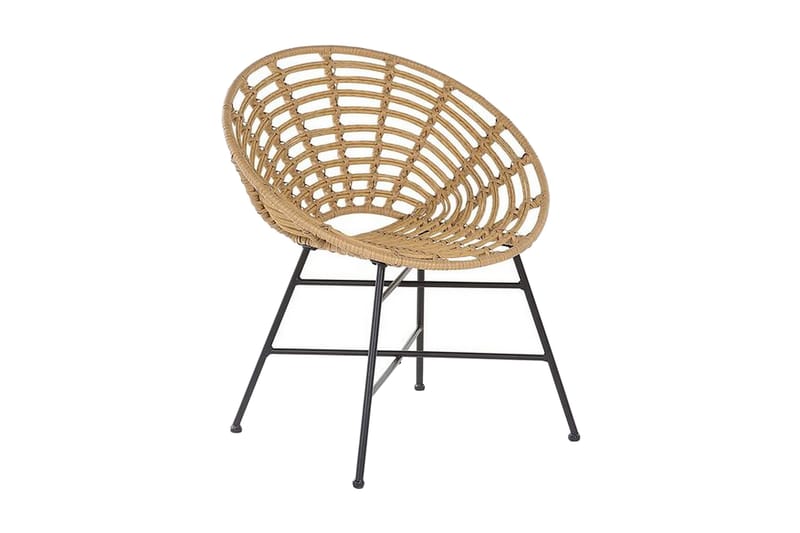 Rottingstol 2 lysebrune ACERRA - Tre / Natur - Hagemøbler - Stoler & Lenestoler - Utelenestoler