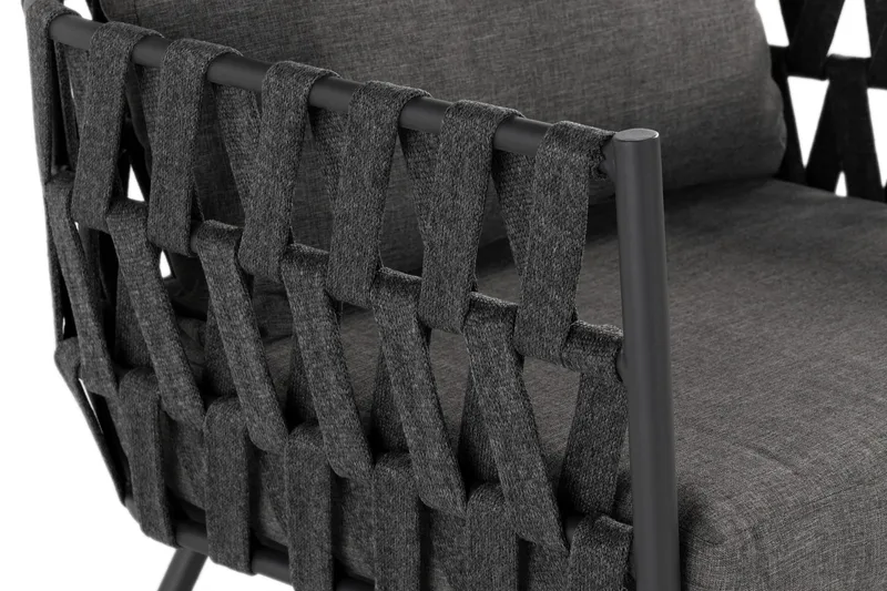 Sandina Lenestol - Tau/Svart/Grå - Hagemøbler - Stoler & Lenestoler - Utelenestoler
