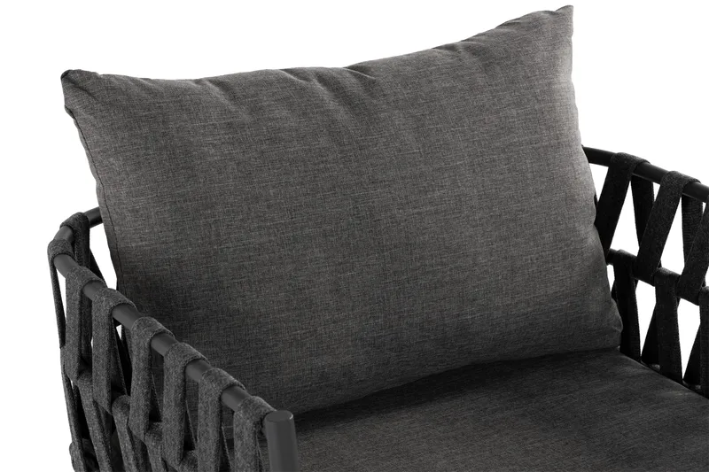 Sandina Lenestol - Tau/Svart/Grå - Hagemøbler - Stoler & Lenestoler - Utelenestoler