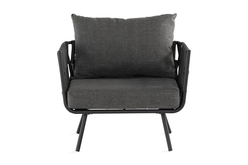 Sandina Lenestol - Tau/Svart/Grå - Hagemøbler - Stoler & Lenestoler - Utelenestoler