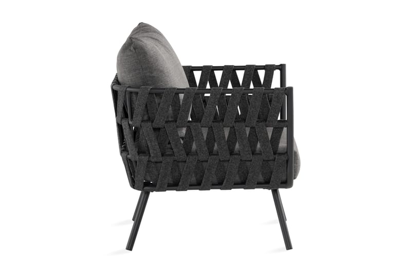 Sandina Lenestol - Tau/Svart/Grå - Hagemøbler - Stoler & Lenestoler - Utelenestoler