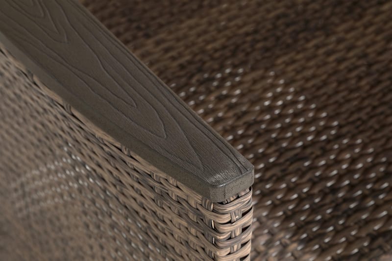 Thor Lyx Lenestol m Armleder - Sand/Brun - Hagemøbler - Stoler & Lenestoler - Utelenestoler